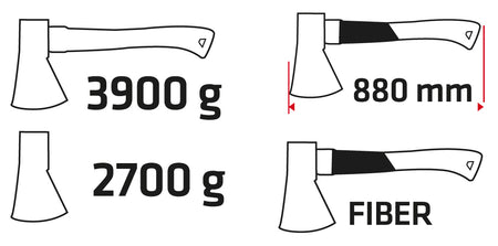 Sekera 3900 g, hlava 2700 g, porisko zo skleného vlákna od VERTO nájdeš na naravis.sk