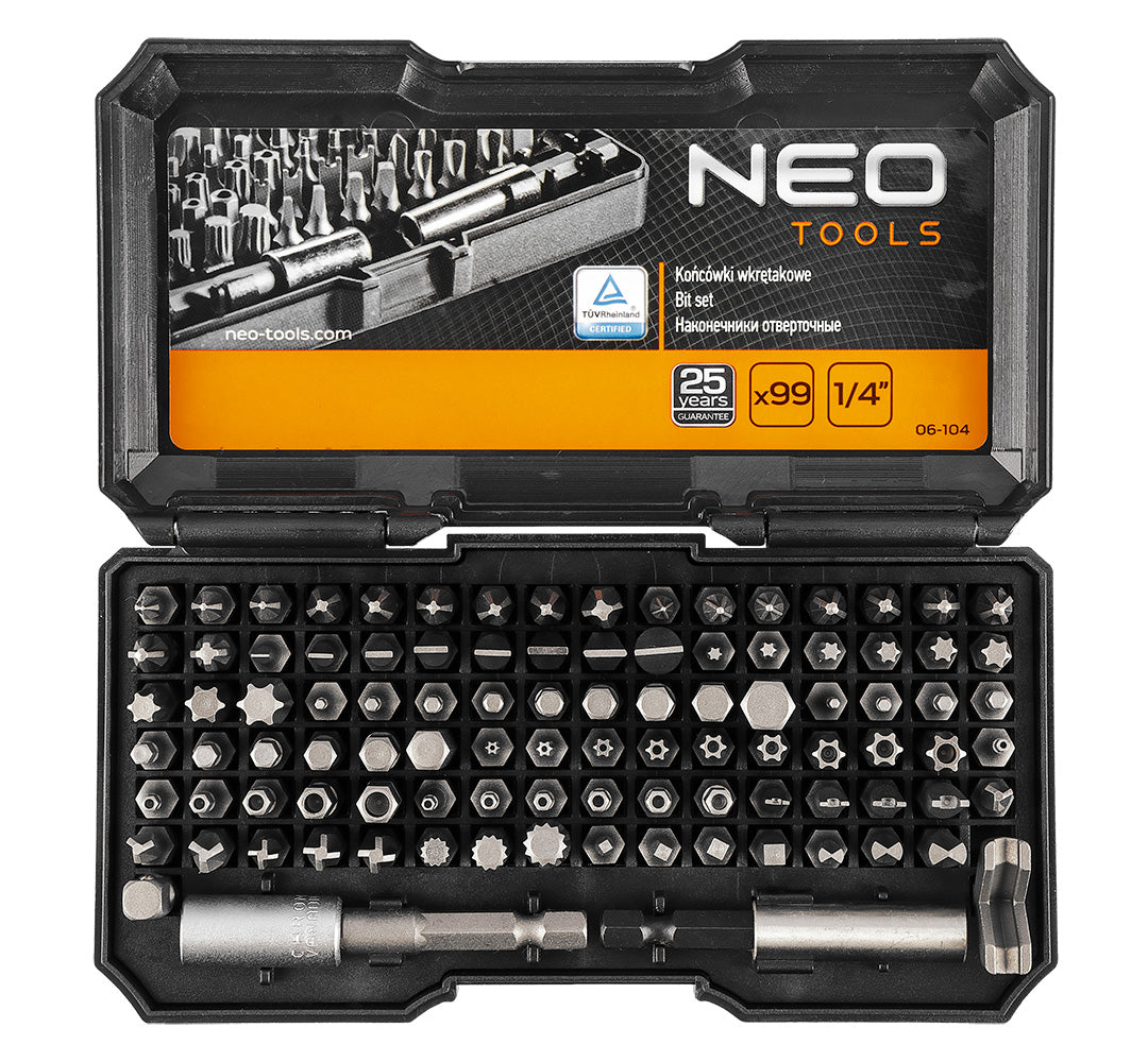 Sada bitov s nastavcom, 99 ks sada od NEO TOOLS nájdeš na naravis.sk