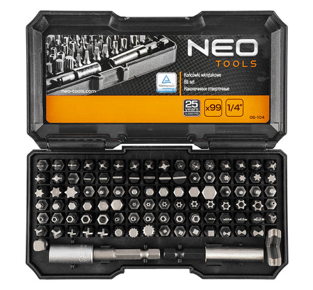 Sada bitov s nastavcom, 99 ks sada od NEO TOOLS nájdeš na naravis.sk