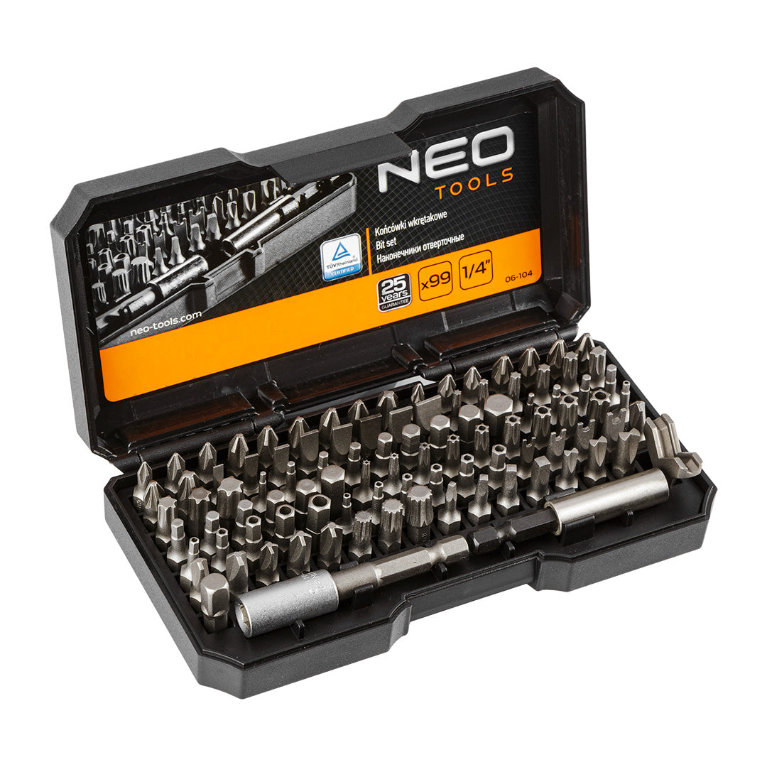 Sada bitov s nastavcom, 99 ks sada od NEO TOOLS nájdeš na naravis.sk