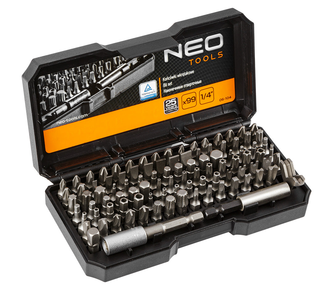 Sada bitov s nastavcom, 99 ks sada od NEO TOOLS nájdeš na naravis.sk