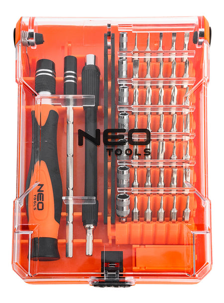 Presné skrutkovacie bity s rukoväťou 45 ks. od NEO TOOLS nájdeš na naravis.sk