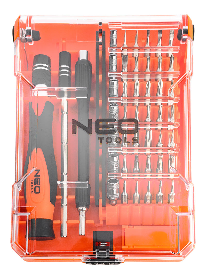 Presné skrutkovacie bity s rukoväťou 45 ks. od NEO TOOLS nájdeš na naravis.sk