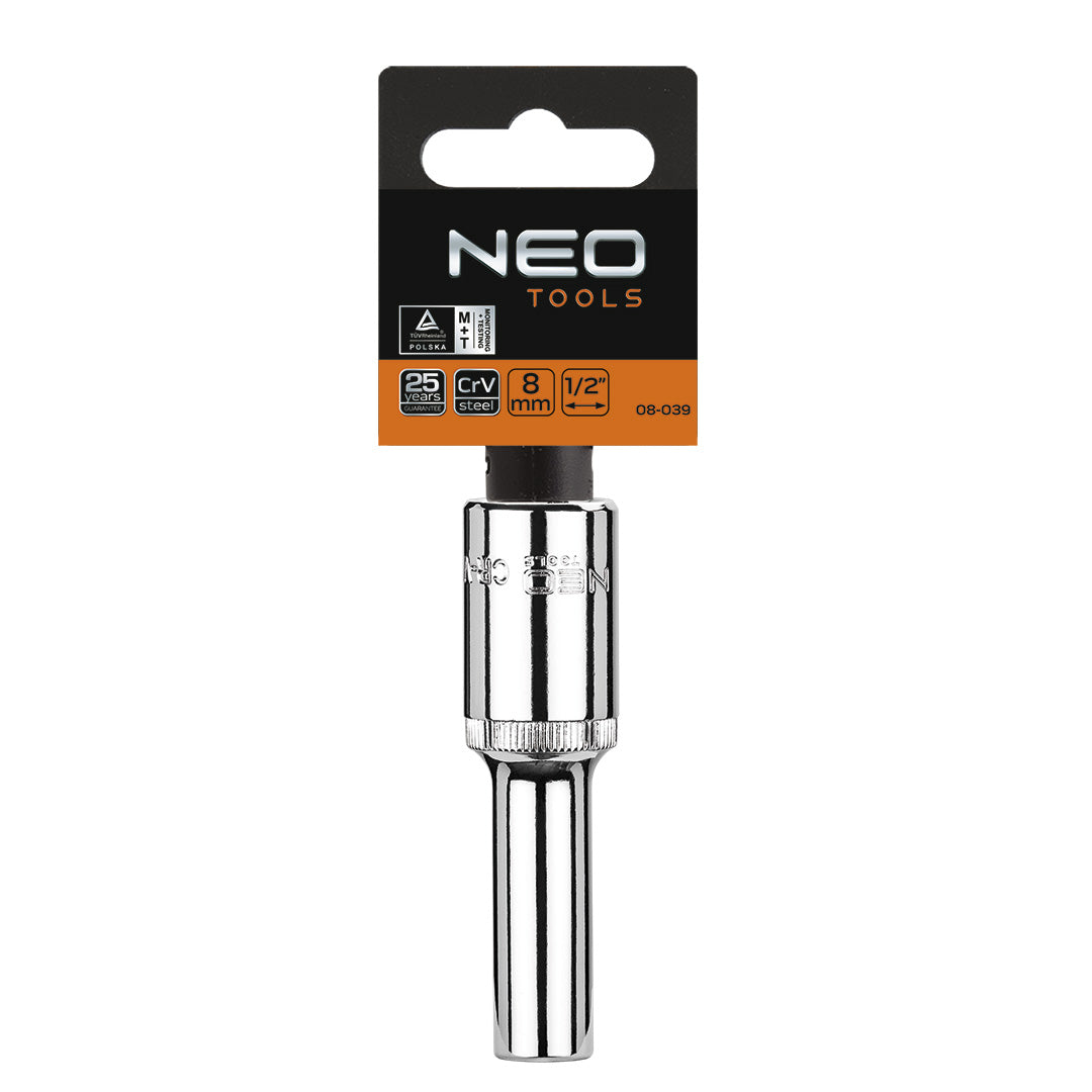Gola hlavica 6 hranná predĺžená, 1/2", 10 mm, Superlock od NEO TOOLS nájdeš na naravis.sk