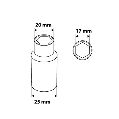 Šesťhranný nástavec 3/8" dlhý, 17 mm od NEO TOOLS nájdeš na naravis.sk