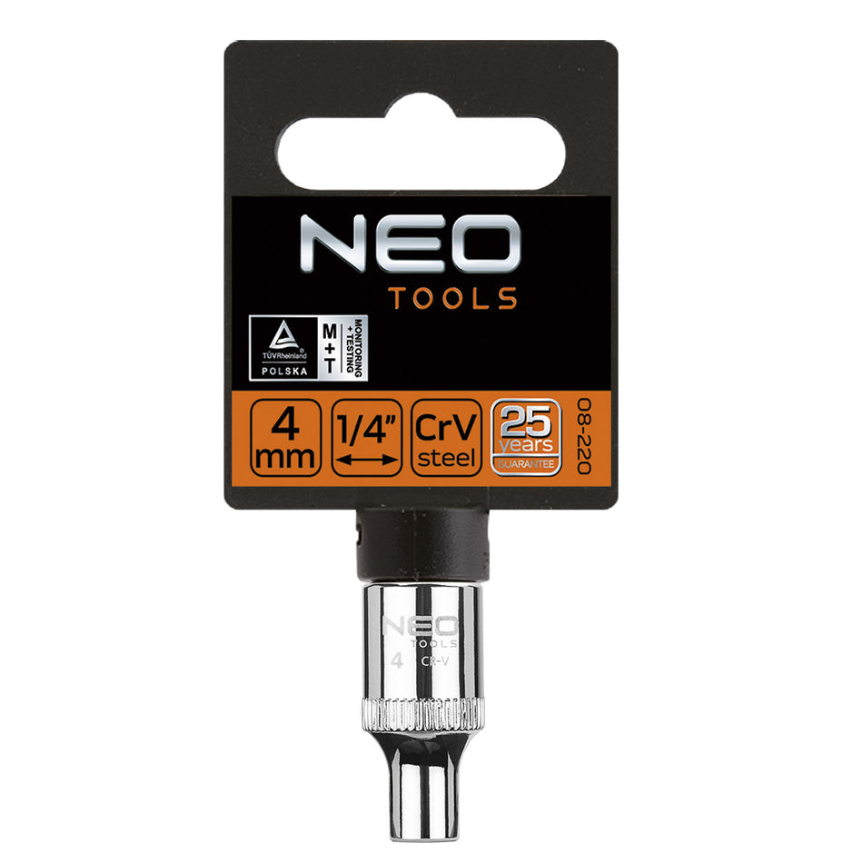 Gola hlavica 6 hranná, 1/4", 4 mm, superlock od NEO TOOLS nájdeš na naravis.sk
