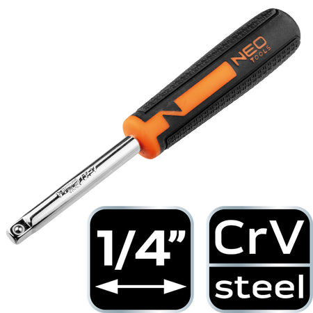 1/4 "zásuvkový gombík s rukoväťou skrutkovača od NEO TOOLS nájdeš na naravis.sk