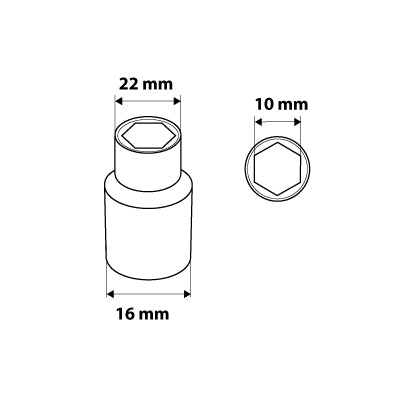 Šesťhranný nástavec 1/2", 10 mm od NEO TOOLS nájdeš na naravis.sk