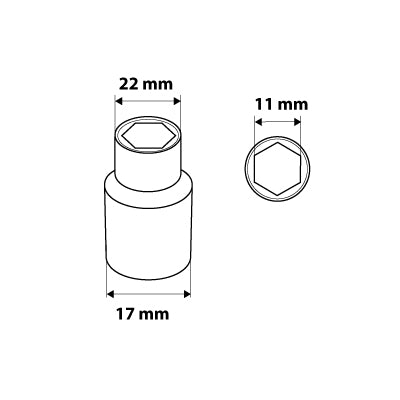 Šesťhranný nástavec 1/2", 11 mm od NEO TOOLS nájdeš na naravis.sk