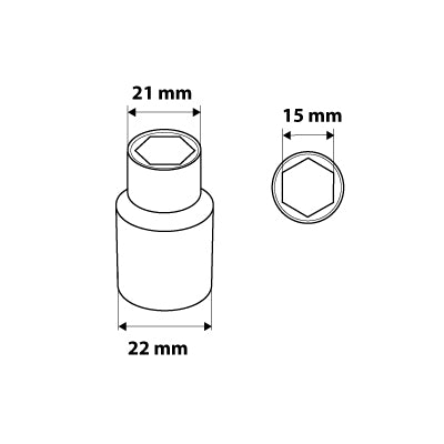 Šesťhranný nástavec 1/2", 15 mm od NEO TOOLS nájdeš na naravis.sk