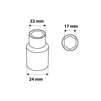 Šesťhranný nástavec 1/2", 17 mm od NEO TOOLS nájdeš na naravis.sk
