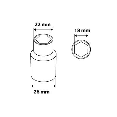 Šesťhranný nástavec 1/2", 18 mm od NEO TOOLS nájdeš na naravis.sk