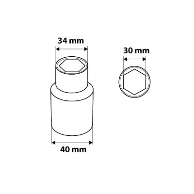 Šesťhranný nástavec 1/2", 30 mm od NEO TOOLS nájdeš na naravis.sk