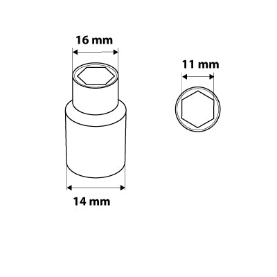 Šesťhranný nástavec 1/4", 11 mm od NEO TOOLS nájdeš na naravis.sk
