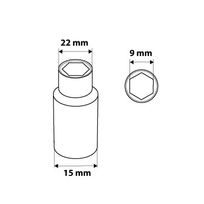 Šesťhranný nástavec dlhý 1/2", 9 mm od NEO TOOLS nájdeš na naravis.sk