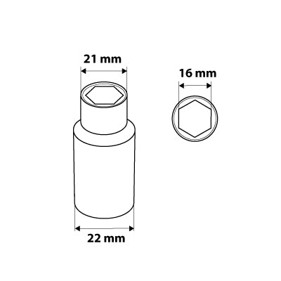 Šesťhranný nástavec dlhý 1/2", 16 mm od NEO TOOLS nájdeš na naravis.sk
