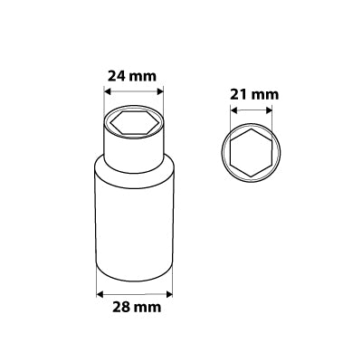 Šesťhranný nástavec dlhý 1/2", 21 mm od NEO TOOLS nájdeš na naravis.sk