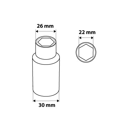 Šesťhranný nástavec dlhý 1/2", 22 mm od NEO TOOLS nájdeš na naravis.sk