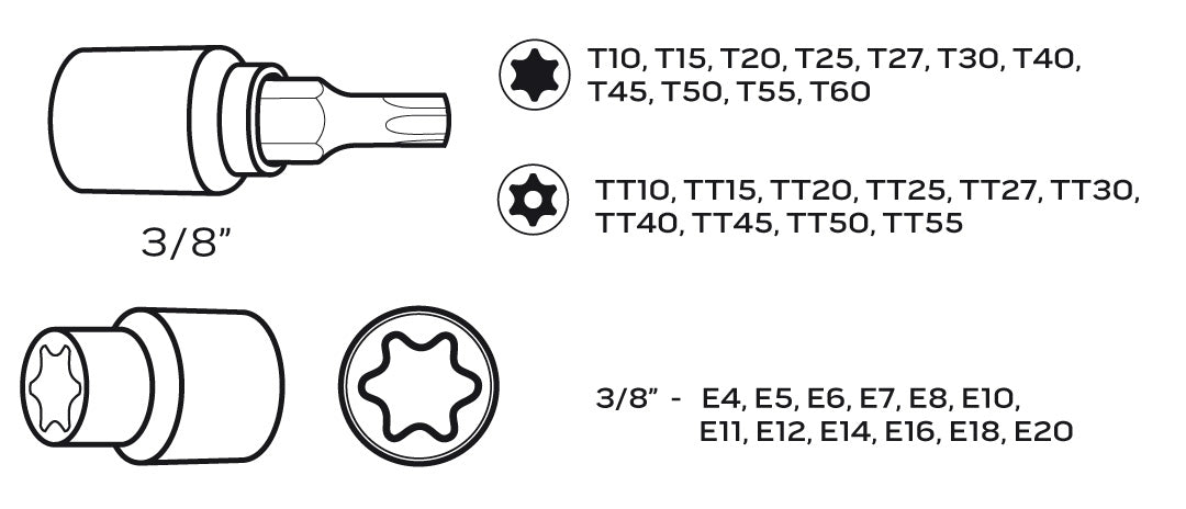 Bity Torx 3/8 "sada 34 ks od NEO TOOLS nájdeš na naravis.sk