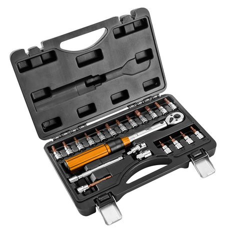Momentový kľúč 1/4 ", 5-25 Nm, sada 21 ks od NEO TOOLS nájdeš na naravis.sk