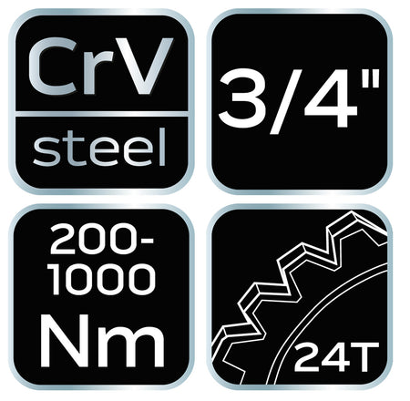 Momentový kľúč 3/4", 200 - 1000 NM od NEO TOOLS nájdeš na naravis.sk