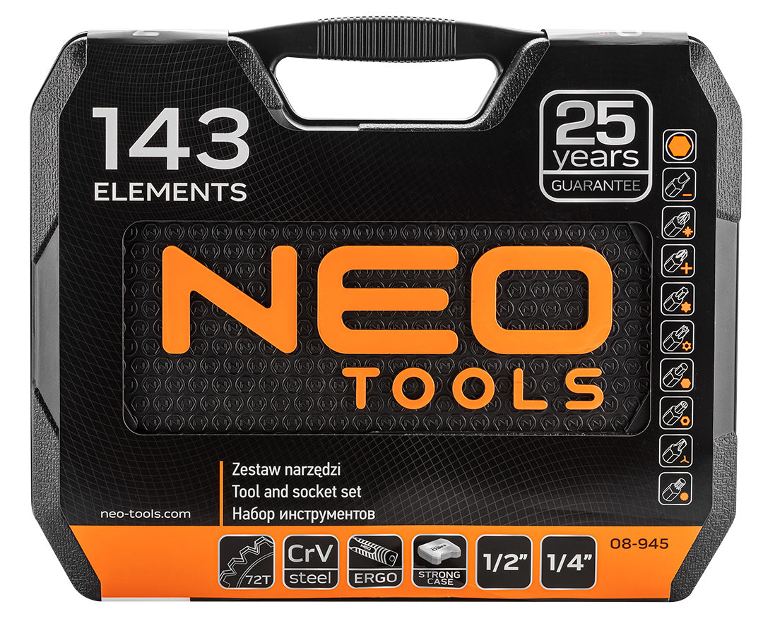 Súprava náradia, 143 položiek od NEO TOOLS nájdeš na naravis.sk