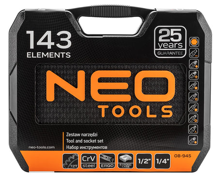 Súprava náradia, 143 položiek od NEO TOOLS nájdeš na naravis.sk
