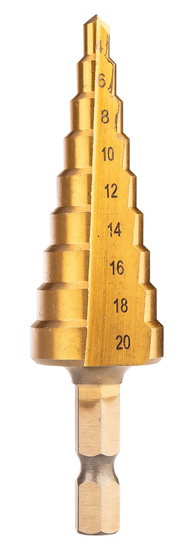 Sada stupňovitých vrtákov HSS TiN, 3-20 mm, šesťhran, 3 ks. od NEO TOOLS nájdeš na naravis.sk