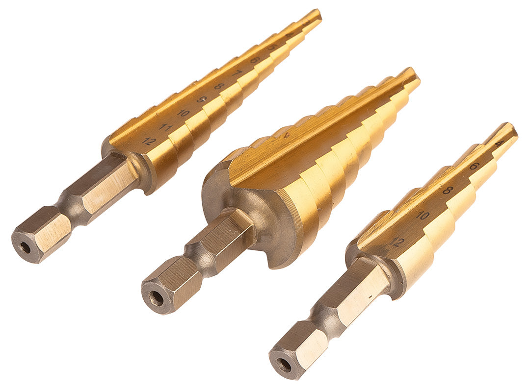 Sada stupňovitých vrtákov HSS TiN, 3-20 mm, šesťhran, 3 ks. od NEO TOOLS nájdeš na naravis.sk