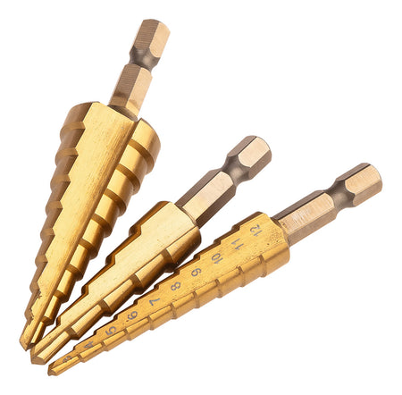 Sada stupňovitých vrtákov HSS TiN, 3-20 mm, šesťhran, 3 ks. od NEO TOOLS nájdeš na naravis.sk