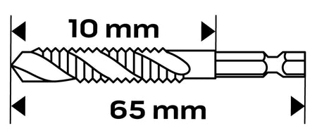 HSS TiN závitový vrták, M3x0,5 mm, Hex od NEO TOOLS nájdeš na naravis.sk