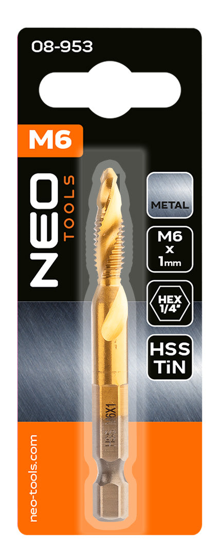 HSS TiN závitový vrták, M6x1 mm, Hex od NEO TOOLS nájdeš na naravis.sk