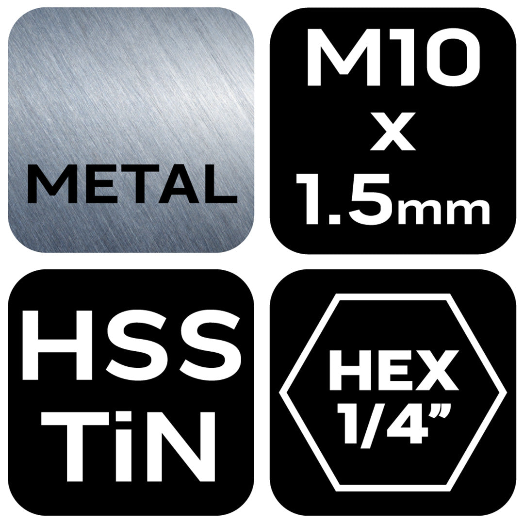 HSS TiN závitový vrták, M10x1,5 mm, Hex od NEO TOOLS nájdeš na naravis.sk