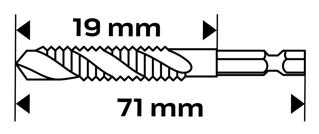 HSS TiN závitový vrták, M10x1,5 mm, Hex od NEO TOOLS nájdeš na naravis.sk