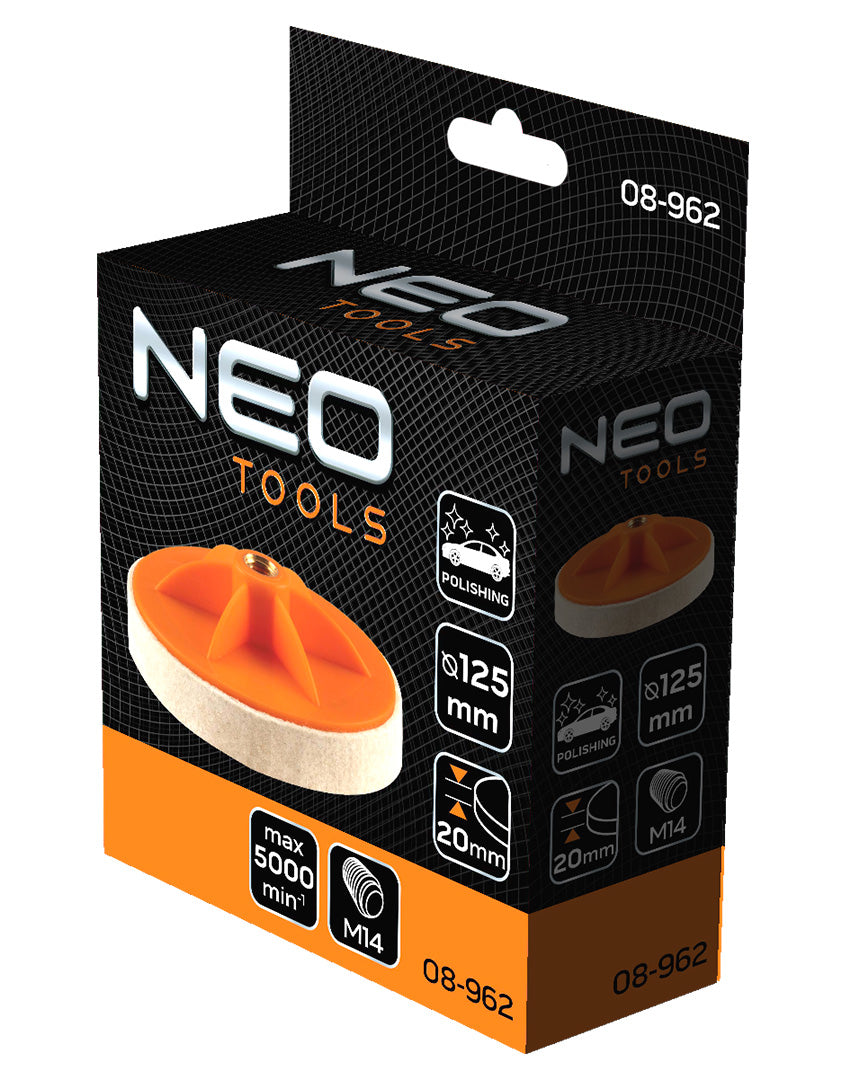 Leštiaca plsť 125 x 20 mm, M14 od NEO TOOLS nájdeš na naravis.sk