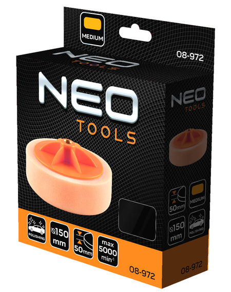 Leštiaca podložka 150 x 50 mm, stredne tvrdá špongia, M14 od NEO TOOLS nájdeš na naravis.sk