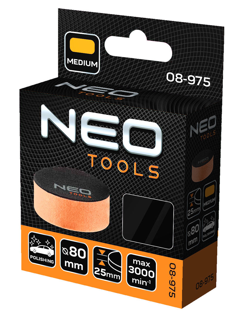Leštiaca podložka 80 x 25 mm, stredná špongia od NEO TOOLS nájdeš na naravis.sk