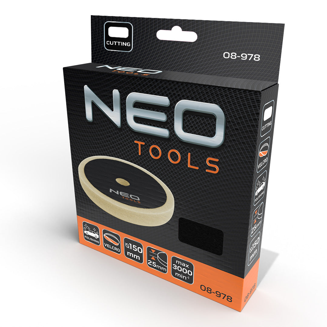 Leštiaca podložka 150 x 150 mm x 25 mm, brúsna špongia od NEO TOOLS nájdeš na naravis.sk
