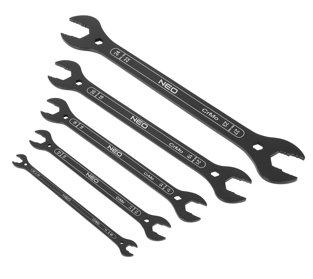 Supertenké kombinované kľúče, 4 v 1, 6 - 27 mm (20 veľkostí), sada 5 ks. od NEO TOOLS nájdeš na naravis.sk