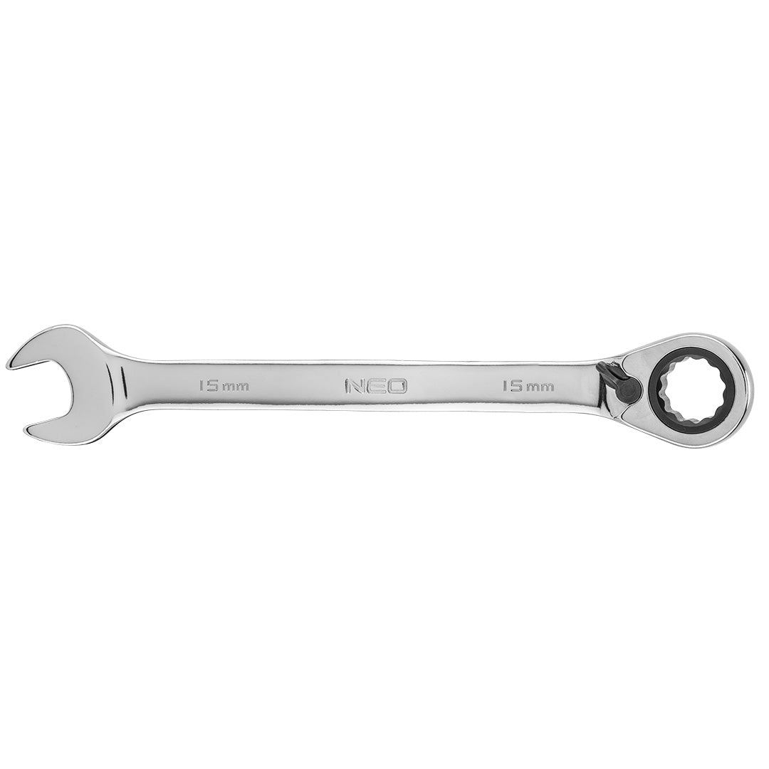 Plochý-očkový kľúč s račňou 15 mm od NEO TOOLS nájdeš na naravis.sk