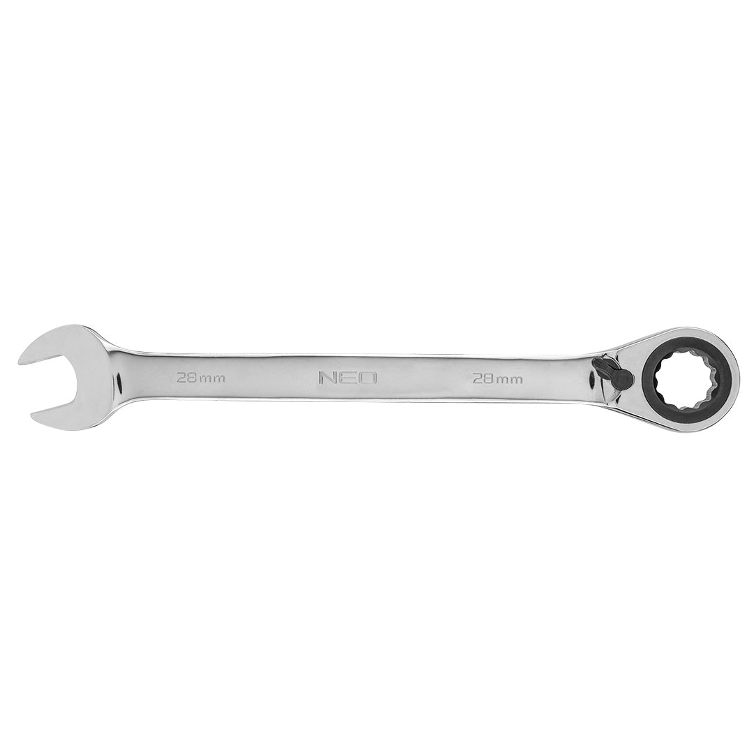Plochý-očkový kľúč s račňou 28 mm od NEO TOOLS nájdeš na naravis.sk
