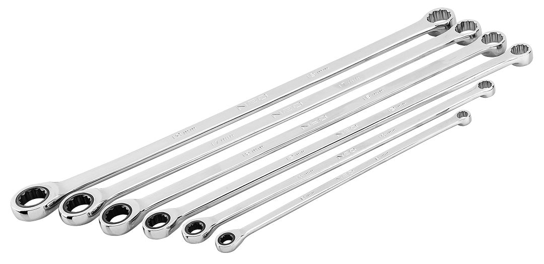 Kľúče s račňou, dlhé, sada 6 kusov, 8 - 19 mm, mäkké puzdro od NEO TOOLS nájdeš na naravis.sk