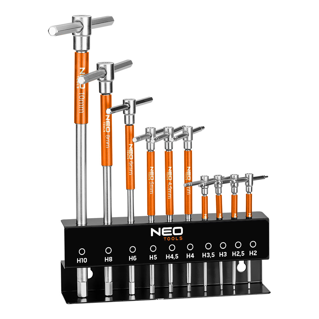 Kľúče so závlačkou. Sada 10 ks v stojane 2 - 10 mm od NEO TOOLS nájdeš na naravis.sk