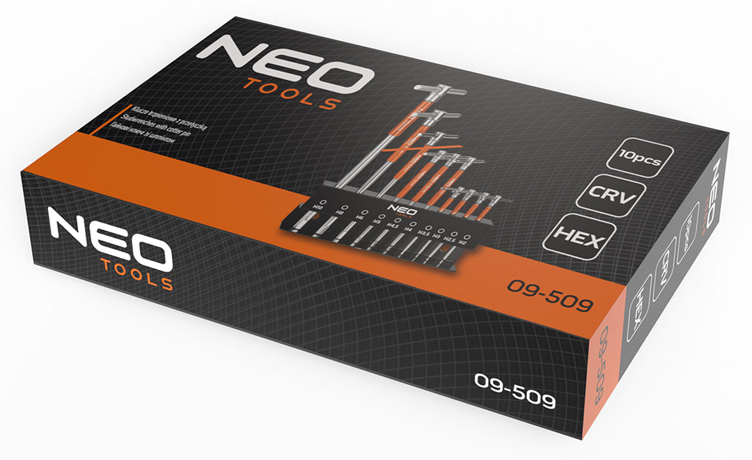 Kľúče so závlačkou. Sada 10 ks v stojane 2 - 10 mm od NEO TOOLS nájdeš na naravis.sk
