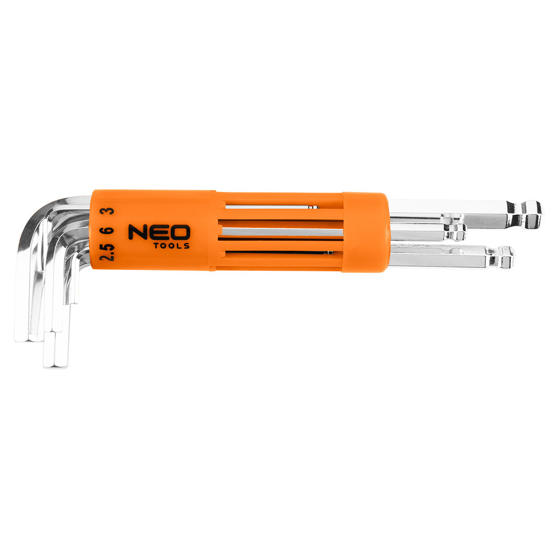 Hexagonálne kľúče, dlhé, guľaté 2-10mm, súprava 8 ks od NEO TOOLS nájdeš na naravis.sk