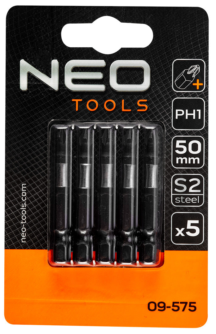 Rázové bity S2, 50 mm, PH1 - 5 ks. od NEO TOOLS nájdeš na naravis.sk
