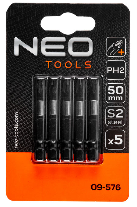 Rázové bity S2, 50 mm, PH2 - 5 ks. od NEO TOOLS nájdeš na naravis.sk