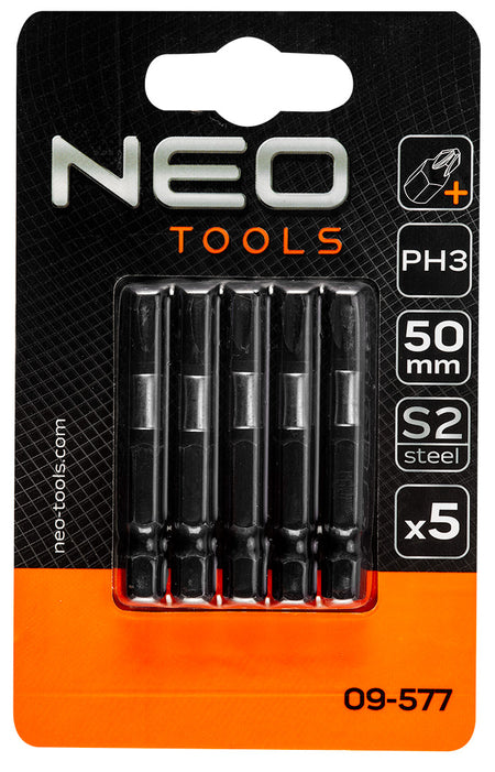 Rázové bity S2, 50 mm, PH3 - 5 ks. od NEO TOOLS nájdeš na naravis.sk