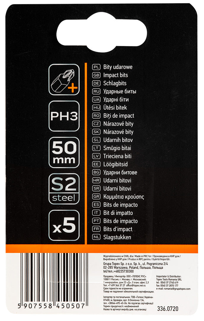 Rázové bity S2, 50 mm, PH3 - 5 ks. od NEO TOOLS nájdeš na naravis.sk