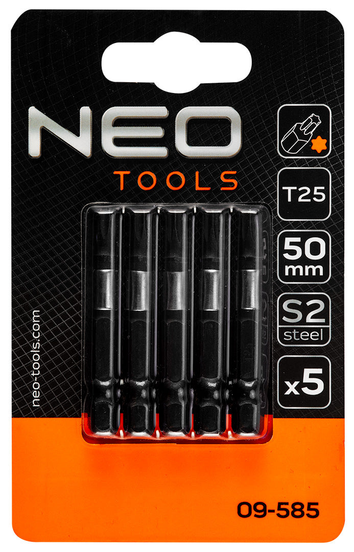 Rázové bity S2, 50 mm, T25 - 5 kusov. od NEO TOOLS nájdeš na naravis.sk
